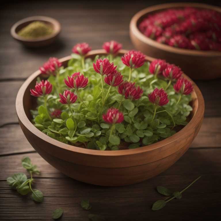 sprouting red clover microgreens